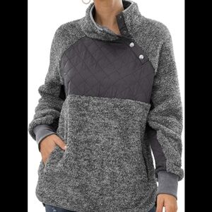 Abercrombie black/gray sweater xs